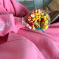 Hibiscus Pink Tropical Embroider Hoodie