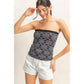 Strapless Jacquard Top