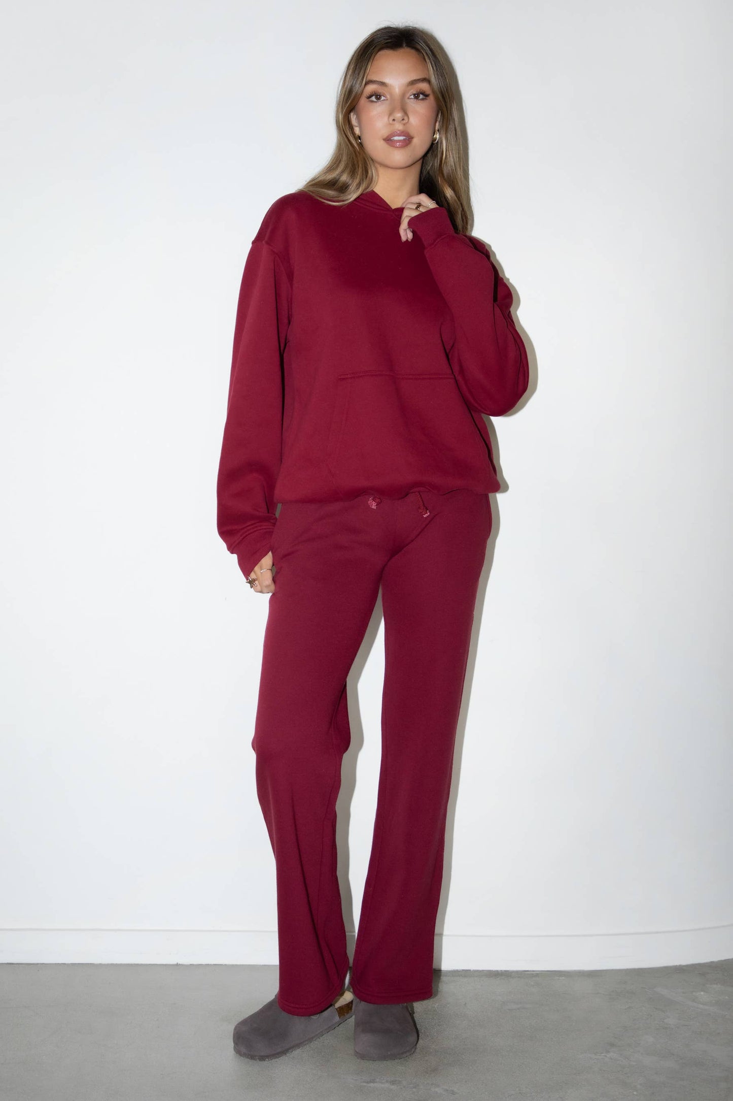 Emory Lightweight Fleece Wide Leg Pants