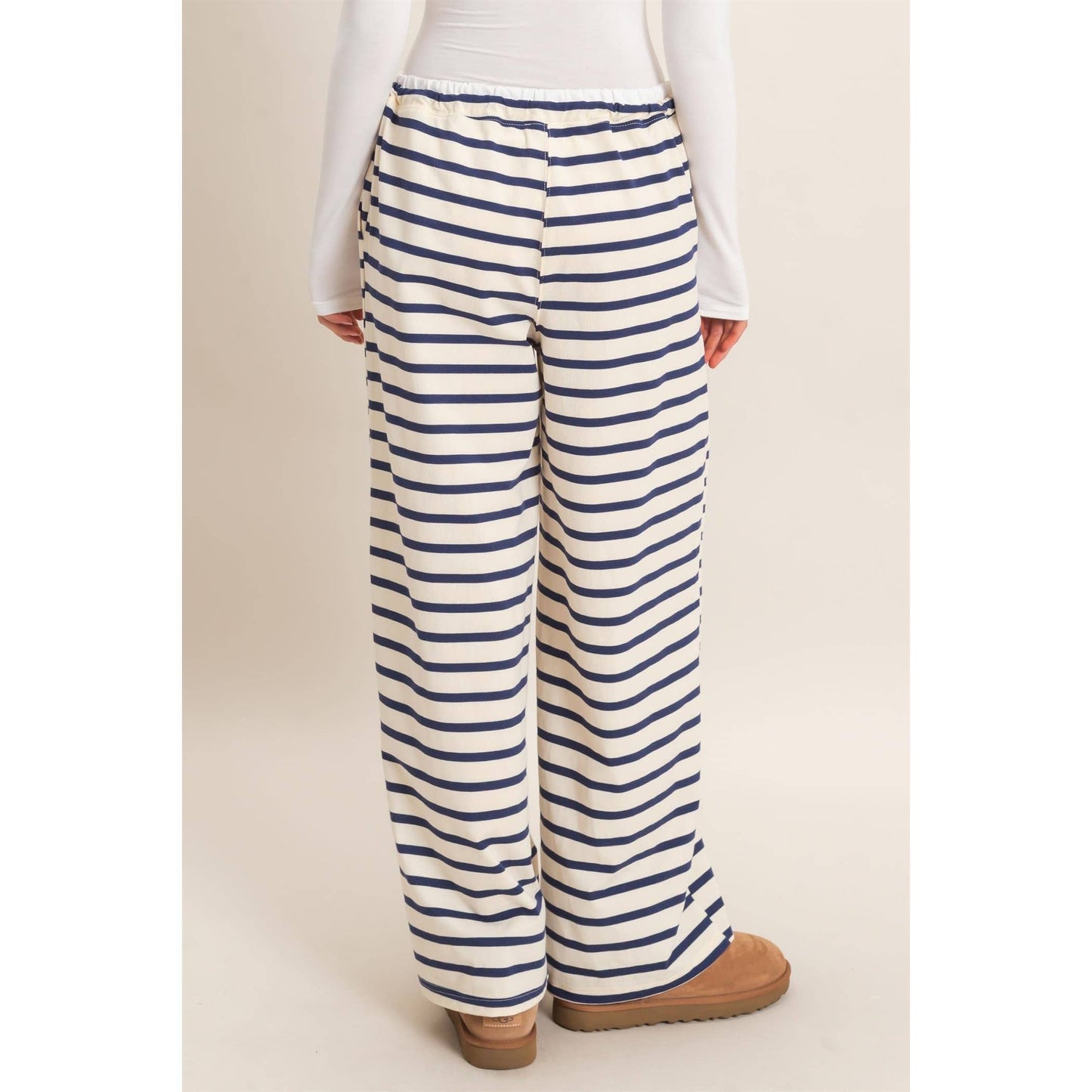 Striped Wide-Leg Pants