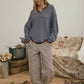 Henley Striped Sweater