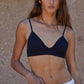Seamless Ribbed Plunged V-Neck Bralette