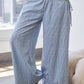 Striped Wide Leg Smocked Pants