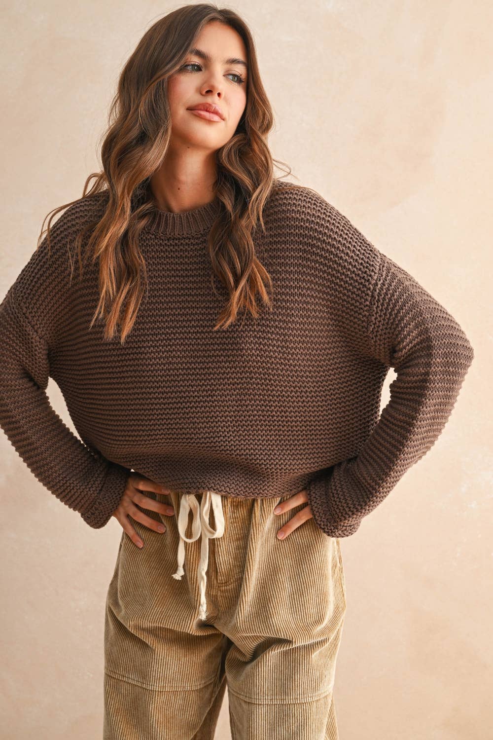Round Neck Knit Sweater