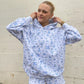 Blue Floral Hoodie