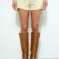 Yellow Eyelet Frill Micro Shorts