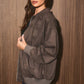 OVERSIZED SUEDE BOMBER JACKET