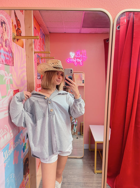 Oversized Grey Long Sleeve