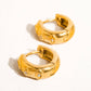 Orazio 18K Gold Non-Tarnish CZ Star Hoop Earring