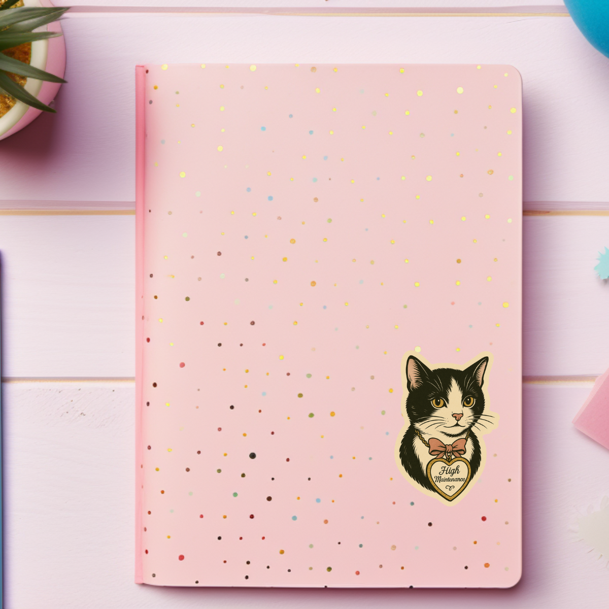High Maintenance Cat Sticker 