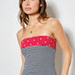 Polka Dot Striped Tube Top