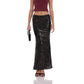 Sequin Maxi Skirt in Black