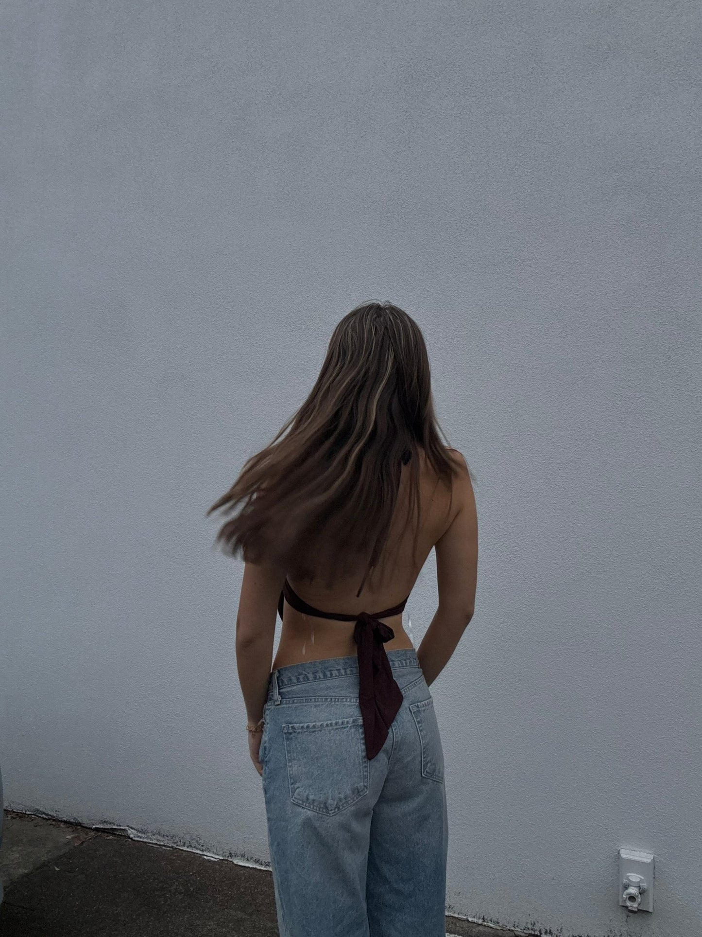 Cowl Neck Halter Top