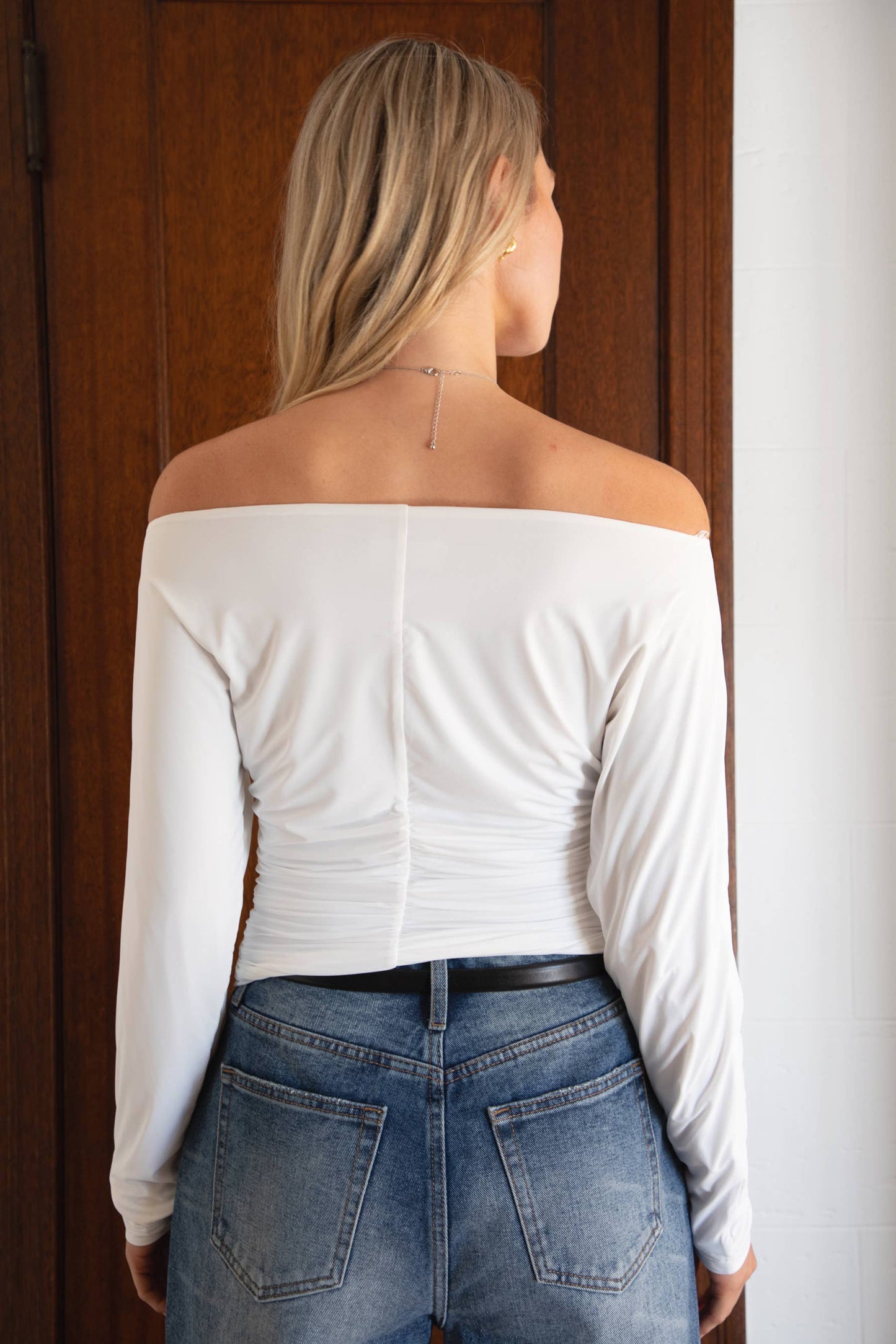 MARCELLE Asymmetric Slouchy Long Sleeve Top