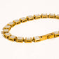 Midi 18K Gold Non-Tarnish Square Bracelet