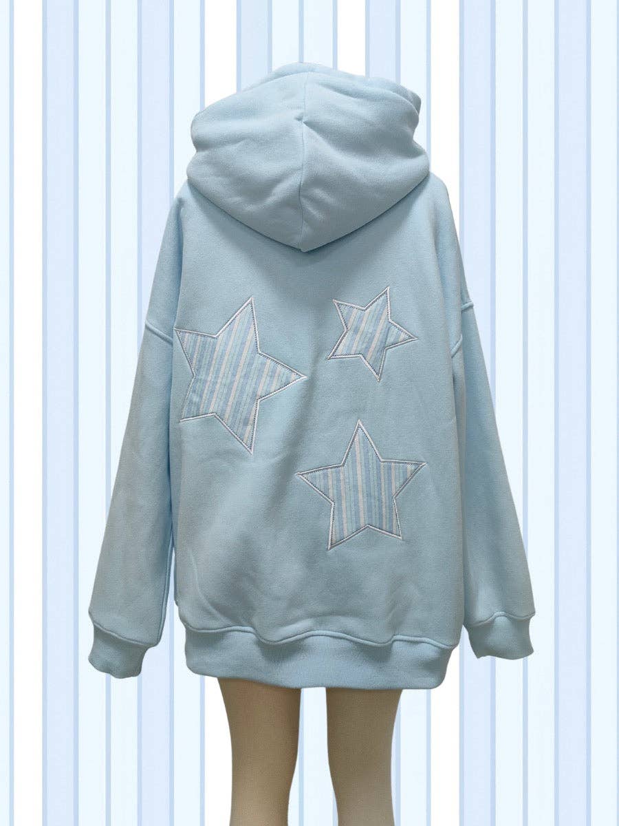 Blue Star Lux Striped Hoodie