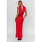 Halter Satin Maxi Dress