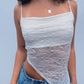 Kelly Lace Asymmetrical Top