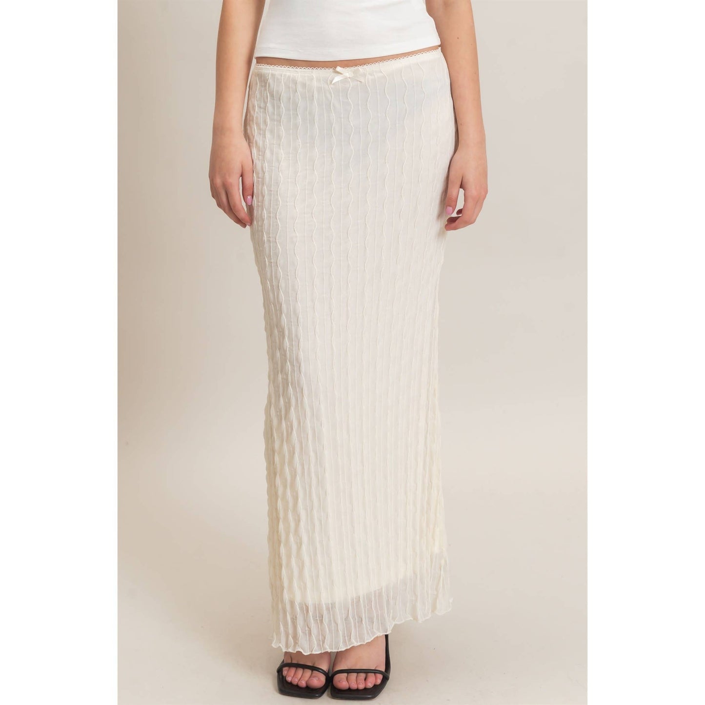 Textured Maxi Skirt