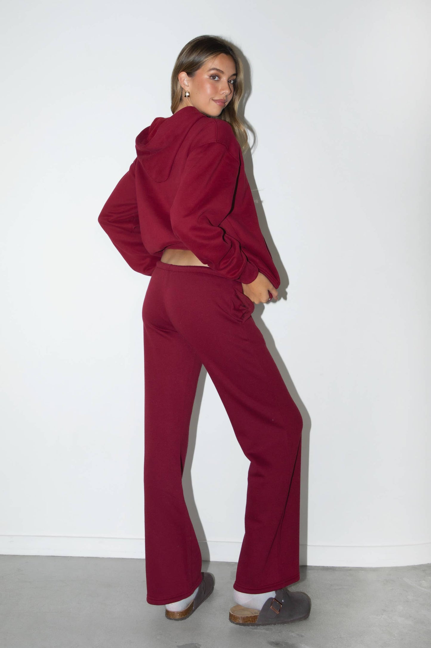 Emory Lightweight Fleece Wide Leg Pants