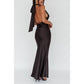 HALTERNECK SATIN MAXI DRESS