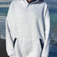 Pearl Grey Navy Blue Polka Dot Hoodie