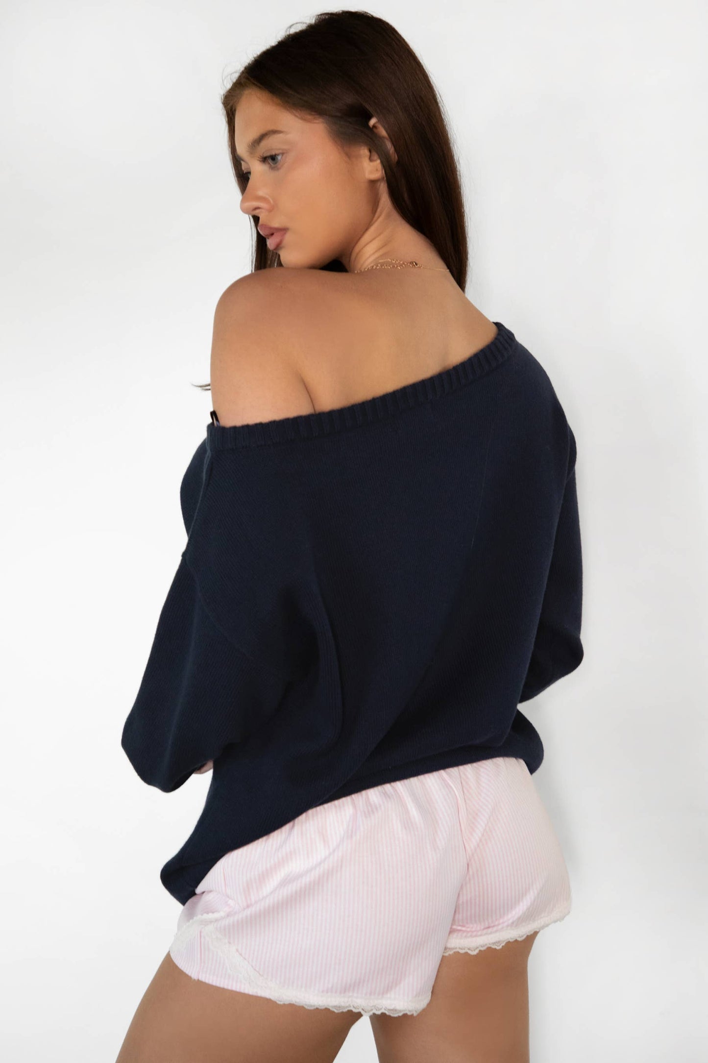 Lace Trim Shorts: Low Rise