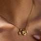 Gentilly 18K Gold Non-Tarnish Mom Heart Charm Necklace