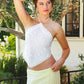 NOVEA Crochet Lace Halter Top