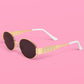 Golden Bride Sunnies - pearl embossed sunglasses, bride accessories, bachelorette