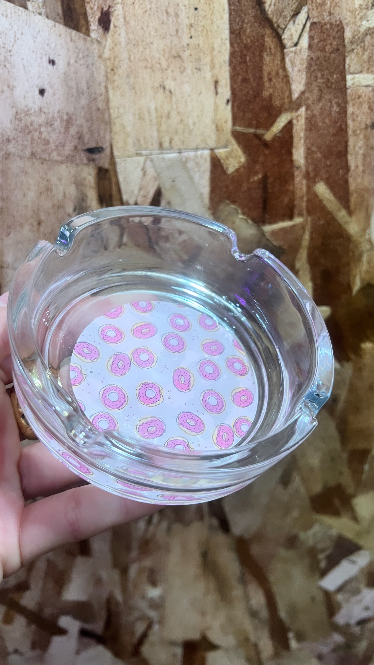 Pink Glaze Donut Ash Tray