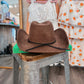 Dark Brown Western Cowgirl Hat
