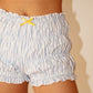 Ruffled High-waist Shorts With Stripes And Bow
