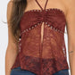 Cinnamon Lace Halter Top
