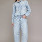 Light Wash Crop Barrel Fit