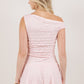 Lace Asymmetrical Mini Dress