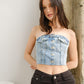 Denim Button Top