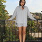 Relaxed Striped Shorts With A Button Front