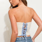 Lace Up Cream Corset