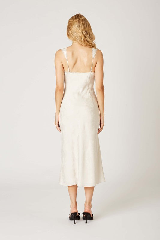 Lucy Satin Midi Dress