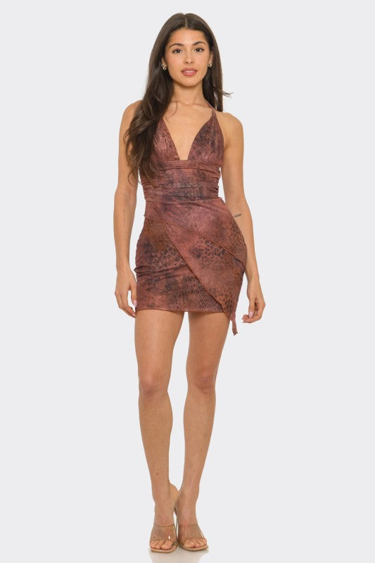 Mini Animal Print Dress