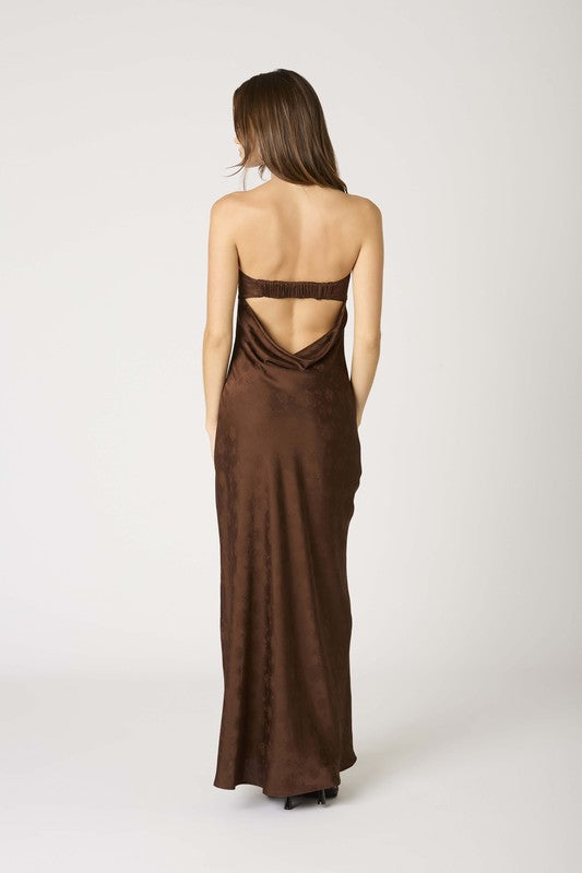 Floral Maxi Satin Dress