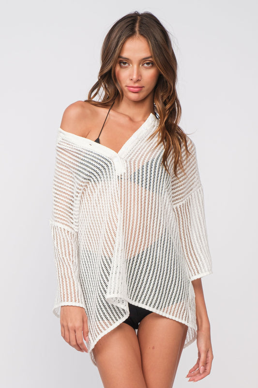 Mesh V-Neck Top