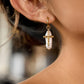 Bréline 18K Gold Non-Tarnish Cross Pearl Drop Earrings