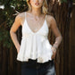Boho Vintage Inspired Crinkle Gauze Cami Top