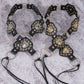 Intricate Heart Faux Leather Panels Chain Belt