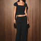 SQUARE NECK CAP SLEEVE TOP