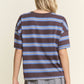 Stripe Oversized Short Sleeve Top