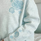 Pearl Grey Tropical Embroider Sweatshirt