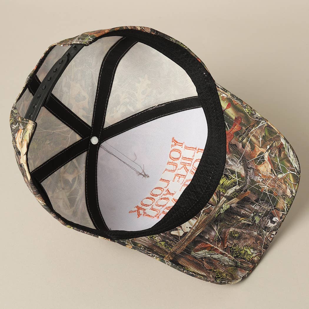 You Look Like You Love Me Embroidery Camo Hat